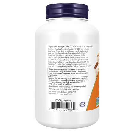 Now Foods Prebiotic Inulin Fiber 180 veg kapsúl