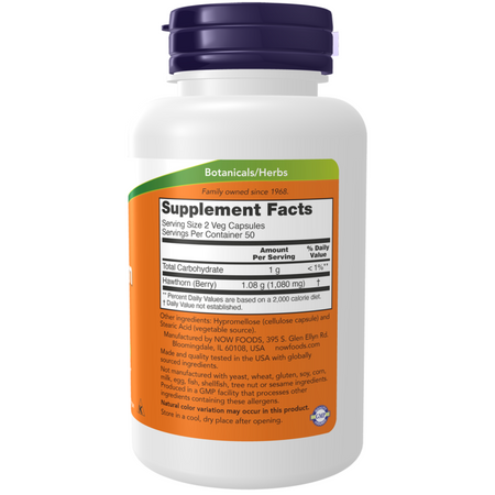 Now Foods Hloh (Hawthorn) 540 mg 100 kapsúl
