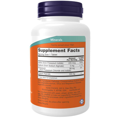 Now Foods Potassium plus Iodine 180 tabliet