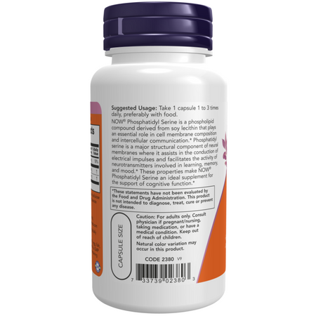 Now Foods Fosfatidylserín 100 mg 60 kapsúl