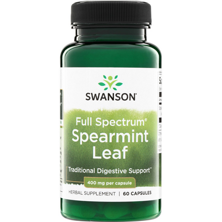 Swanson Full Spectrum Spearmint Leaf 400 mg 60 kapsúl