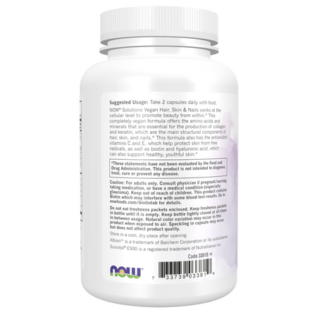 Now Foods Hair, Skin a Nails Vegan 90 veg kapsúl
