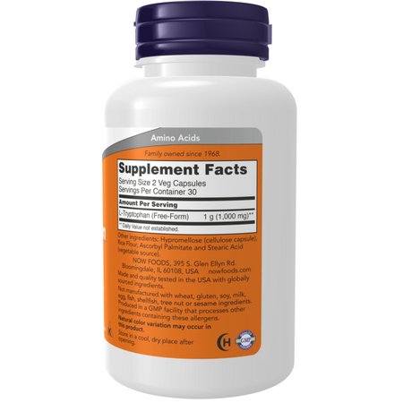 Now Foods L-Tryptophan 500 mg 120 kapsúl