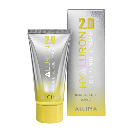 ALCINA Hyaluron 2.0 Ice Sorbet Mask – chladivá pleťová maska s kyselinou hyalurónovou, 50 ml