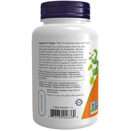 Now Foods Cinnamon 600 mg 240 kapsúl