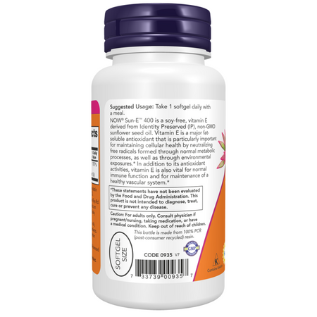 Now Foods Vitamin E-400 (Sun-E) 120 kapsúl