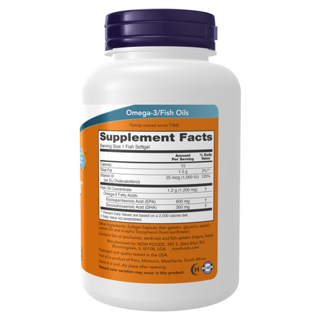 Now Foods Ultra Omega 3-D Fish Oil (Fish Gelatin) 180 kapsúl
