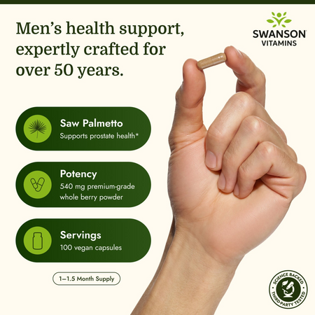 Swanson Saw Palmetto 540 mg 100 kapslí
