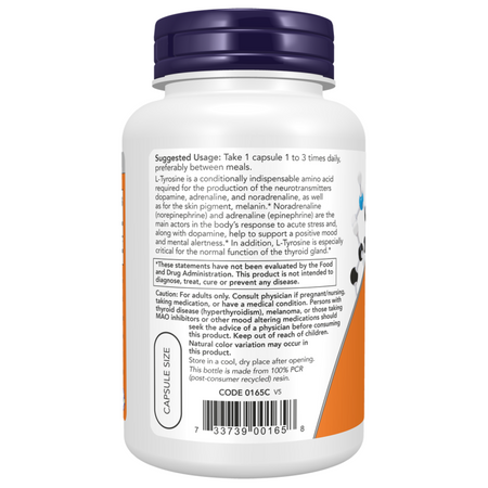 Now Foods L-Tyrosine 750 mg Extra Strength 90 veg kapsúl