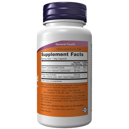 Now Foods Grape Seed 100 mg Extract 100 kapsúl