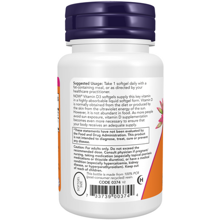 Now Foods Vitamin D-3 5000 IU 240 kapsúl