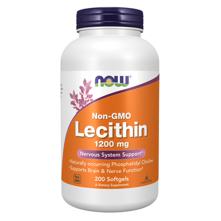 Now Foods Lecitín Sójový bez GMO 1200 mg 200 kapsúl