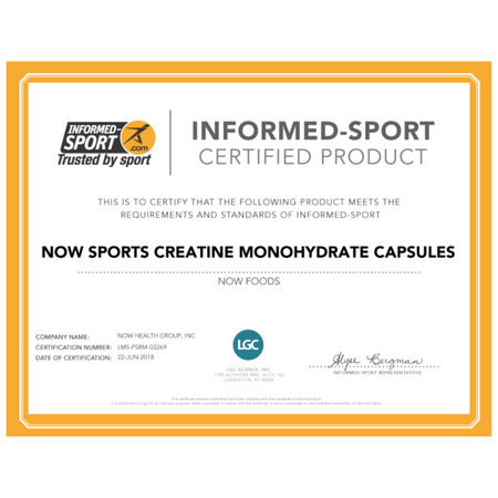 Now Foods Creatine Monohydrate 750 mg 120 kapsúl