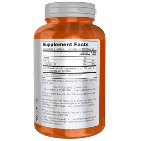 Now Foods MCT Oil 1000 mg 150 kapsúl