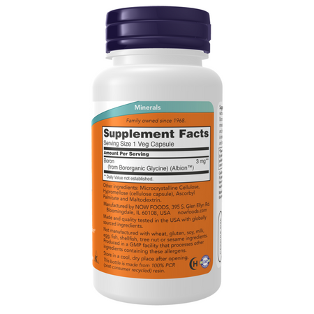 Now Foods Boron 3 mg 250 kapsúl