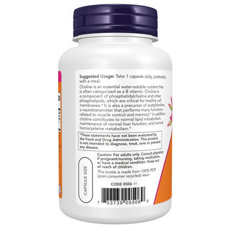 Now Foods Cholina 300 mg 100 veg kapsúl