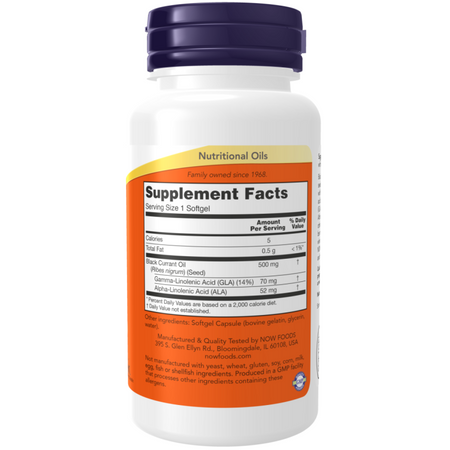 Now Foods Black Currant Oil 500 mg 100 kapsúl