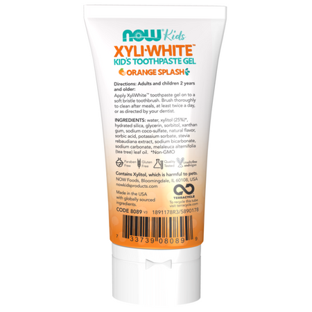 Now Foods XyliWhite Toothpaste Gel Kids Orange 85 g zubná pasta