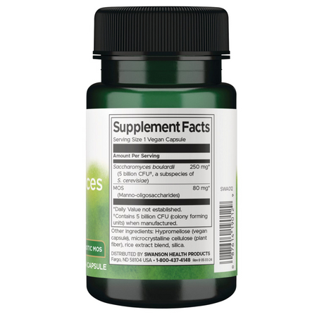 Swanson Probiotikum Saccharomyces Boulardii 30 vega kapsúl
