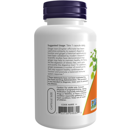 Now Foods Ginger Root 550 mg 100 veg kapsúl