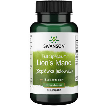 Swanson Full Spectrum Lion’s Mane Mushroom 500 mg 60 kapsúl