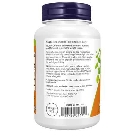 Now Foods Chlorella 500 mg 200 tabliet