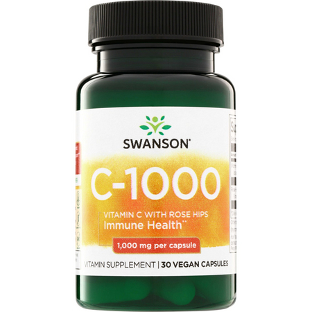Swanson Vitamín C 1000 mg s Šípkem 30 veg kapsúl