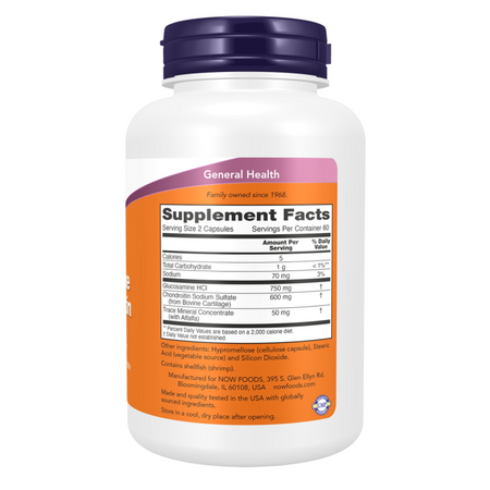 Now Foods Glukosamin, Chondroitin a Trace Minerals 240 veg kapsúl
