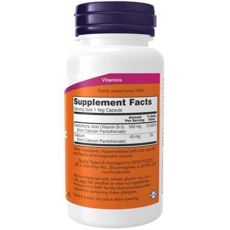 Now Foods Pantothenic Acid 500 mg 100 kapsúl