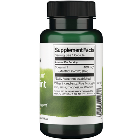 Swanson Full Spectrum Spearmint Leaf 400 mg 60 kapsúl