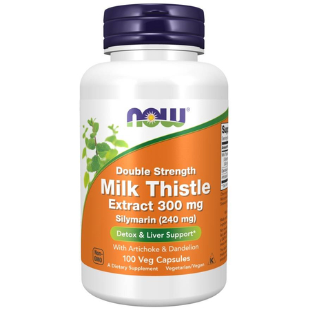 Now Foods Milk Thistle Extract, Double Strength 300 mg 100 kapsúl