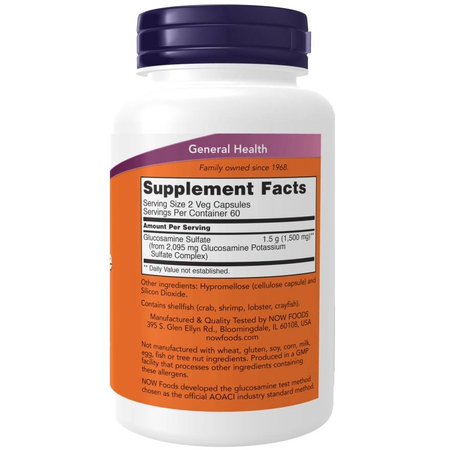 Now Foods Glucosamine Sulfate 750 mg 120 kapsúl