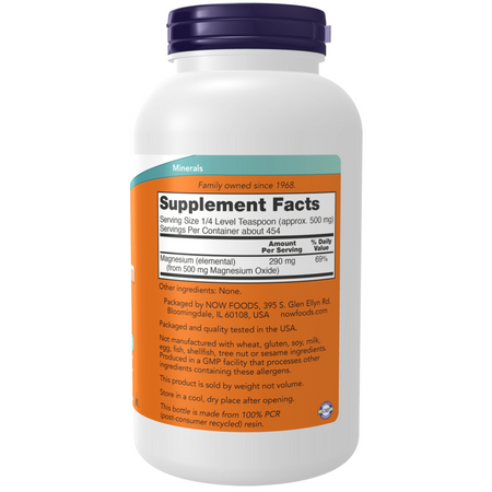 Now Foods Magnesium Oxide Powder 227 g