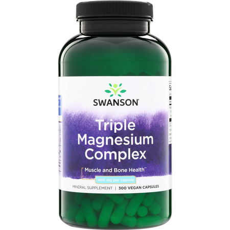 Swanson Triple Magnesium Complex 400 mg 300 kapsúl