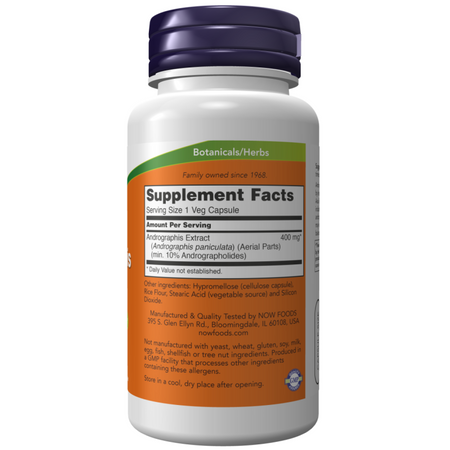 Now Foods Andrographis 400 mg Extract 90 kapsúl
