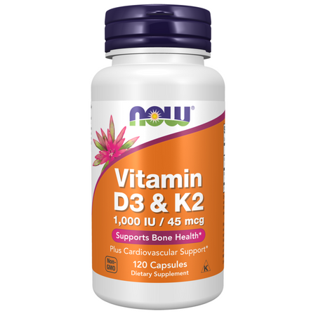 Now Foods Vitamin D-3 a K-2 120 veg kapsúl