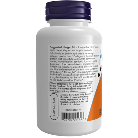 Now Foods L-Proline 500 mg 120 veg kapsúl