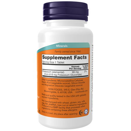 Now Foods Potassium Gluconate 99 mg 250 tabliet
