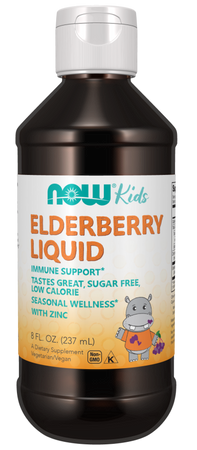 Now Foods Elderberry Liquid for Kids 237 ml tekutý