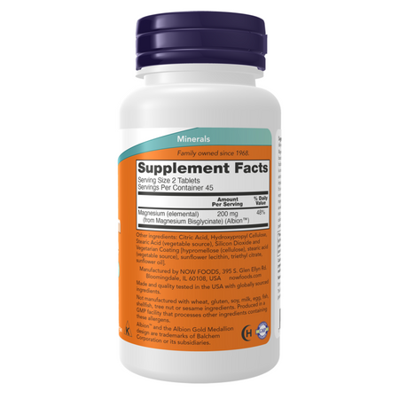 Now Foods Magnesium Glycinate 180 tabliet