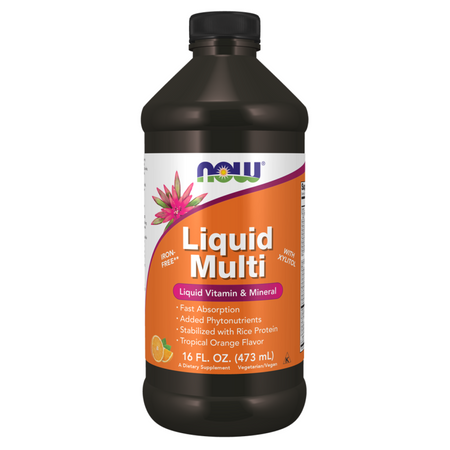 Now Foods Liquid Multi, Tropical Orange 473 ml