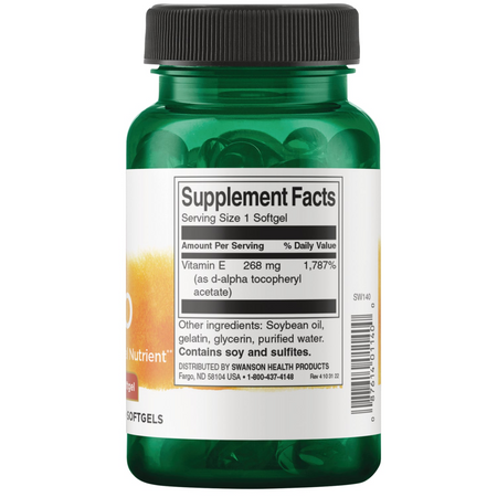 Swanson Natural Vitamín E-400 100 kapsúl