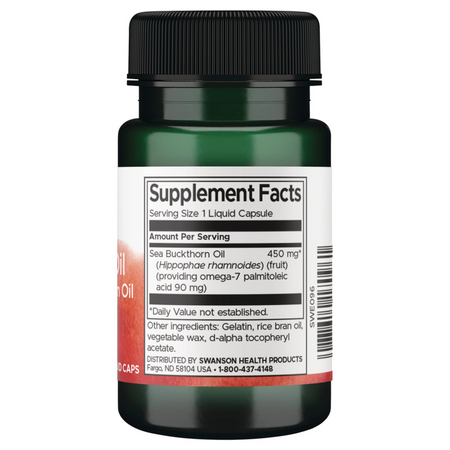 Swanson Omega-7 Oil From Sea Buckthorn Oil 30 kapsúl