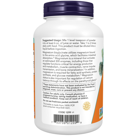 Now Foods Magnesium Bisglycinate Pudr 227 g