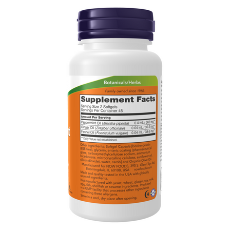 Now Foods Peppermint Gels 90 kapsúl