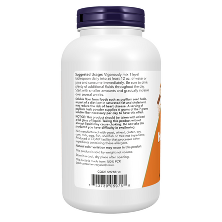 Now Foods Psyllium Husk Powder 340 g