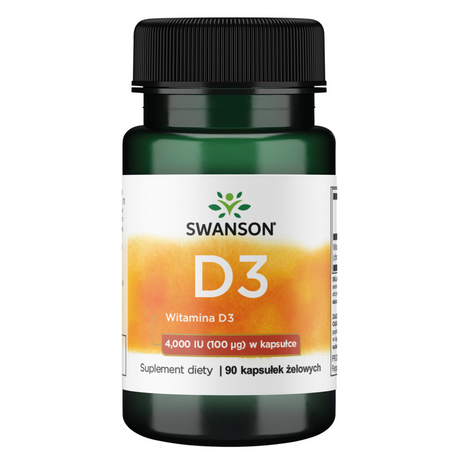 Swanson Vitamín D3 4000 iu Cholekalciferol 90 kapsúl