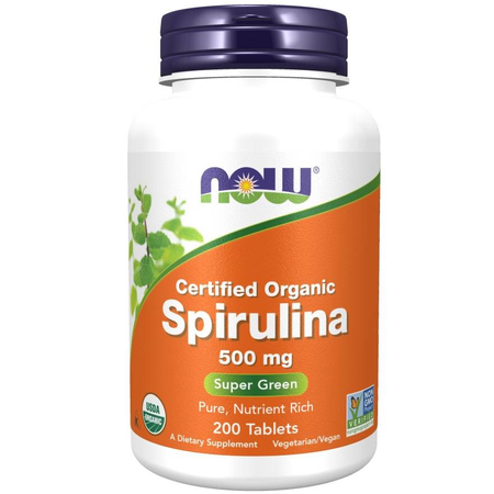 Now Foods Spirulina 500 mg 200 tabliet