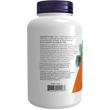 Now Foods Potassium Citrat Pudr 340 g