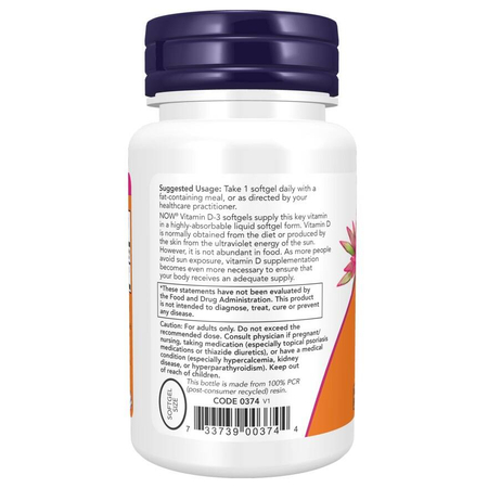 Now Foods Vitamin D-3 5000 iu 30 kapsúl